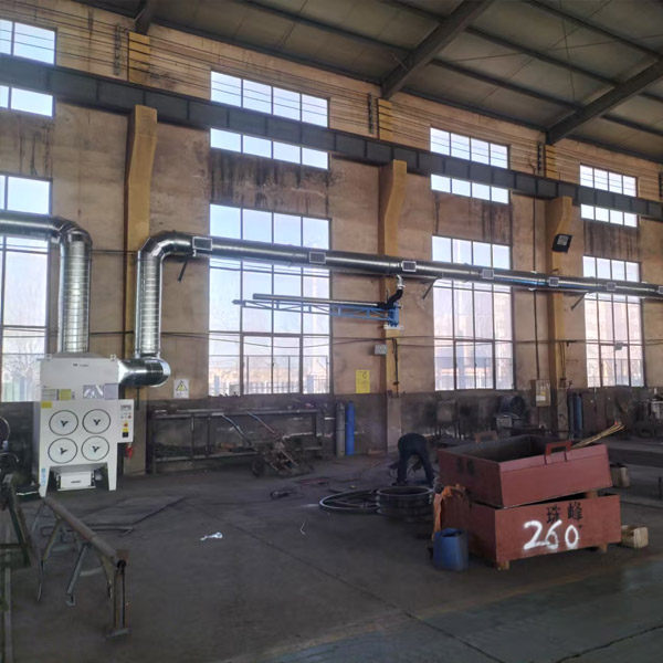 河北某大型鐵塔生產企業焊接煙塵整體除塵系統